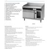 BLUESEAL GPE58 GAS GRIDDLE ELEC CONVECTION OVEN 1200MM - Image 2