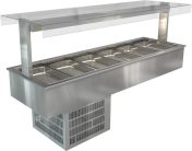 COSSIGA LSRF6 LINEAR REFRIGERATED WELL 2165MM FLAT TOP