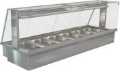 COSSIGA LSBM6 LINEAR BAIN MARIE 2165MM SQUARE GLASS