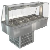 COSSIGA LSRF4 LINEAR REFRIGERATED WELL 1485MM SQUARE GLASS
