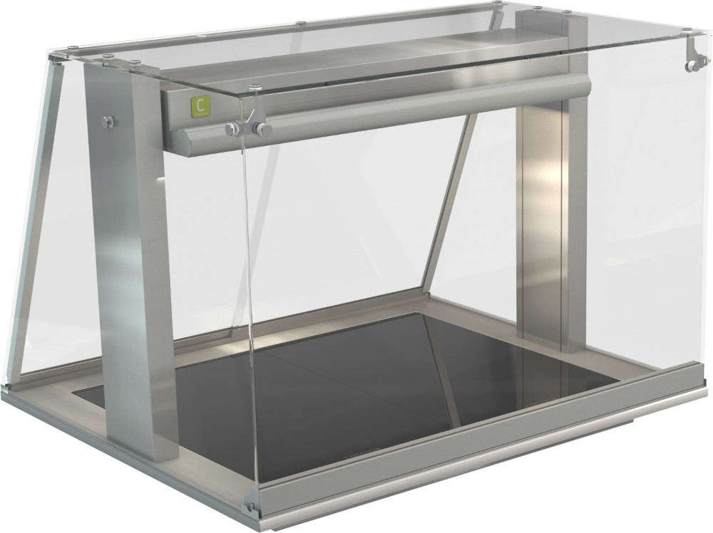 COSSIGA LSCM2 LINEAR CERAMIC HOT PLATE 805MM SQUARE GLASS