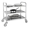 UTILITY CART/TROLLEY 3 TIER STAINLESS 855X535X930MM - Image 2