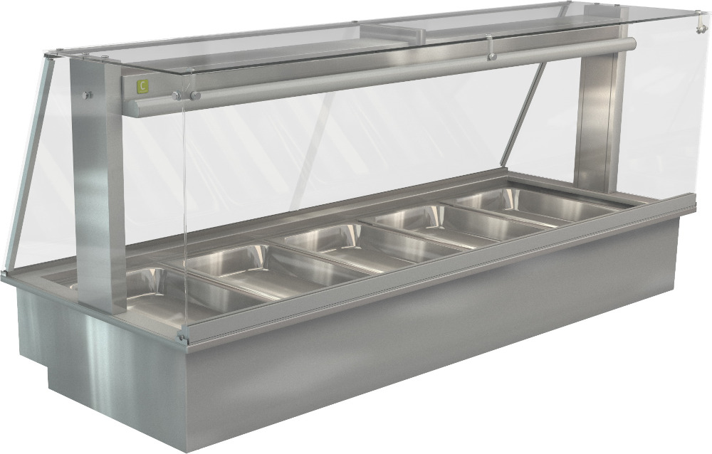 COSSIGA LSBM5 LINEAR BAIN MARIE 1825MM SQUARE GLASS